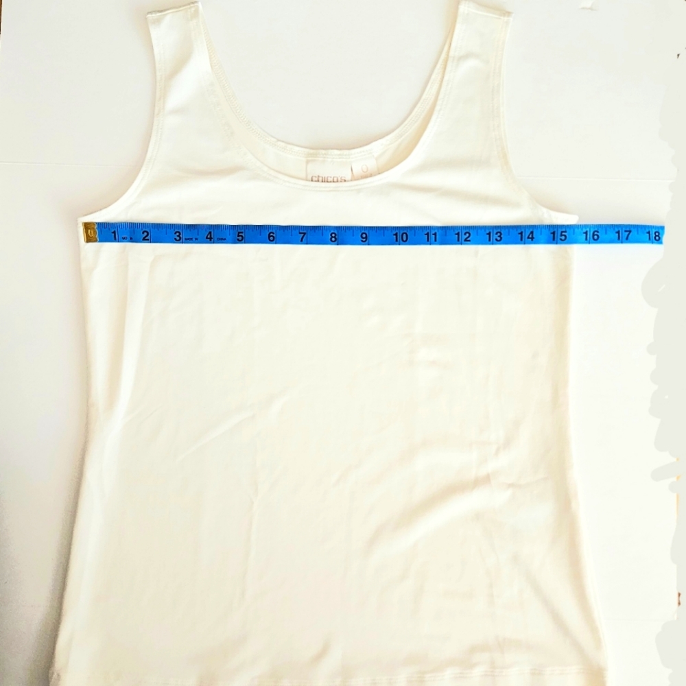 Ivory Spandex Tank Top Size 0/S/4 - Picture 6 of 8